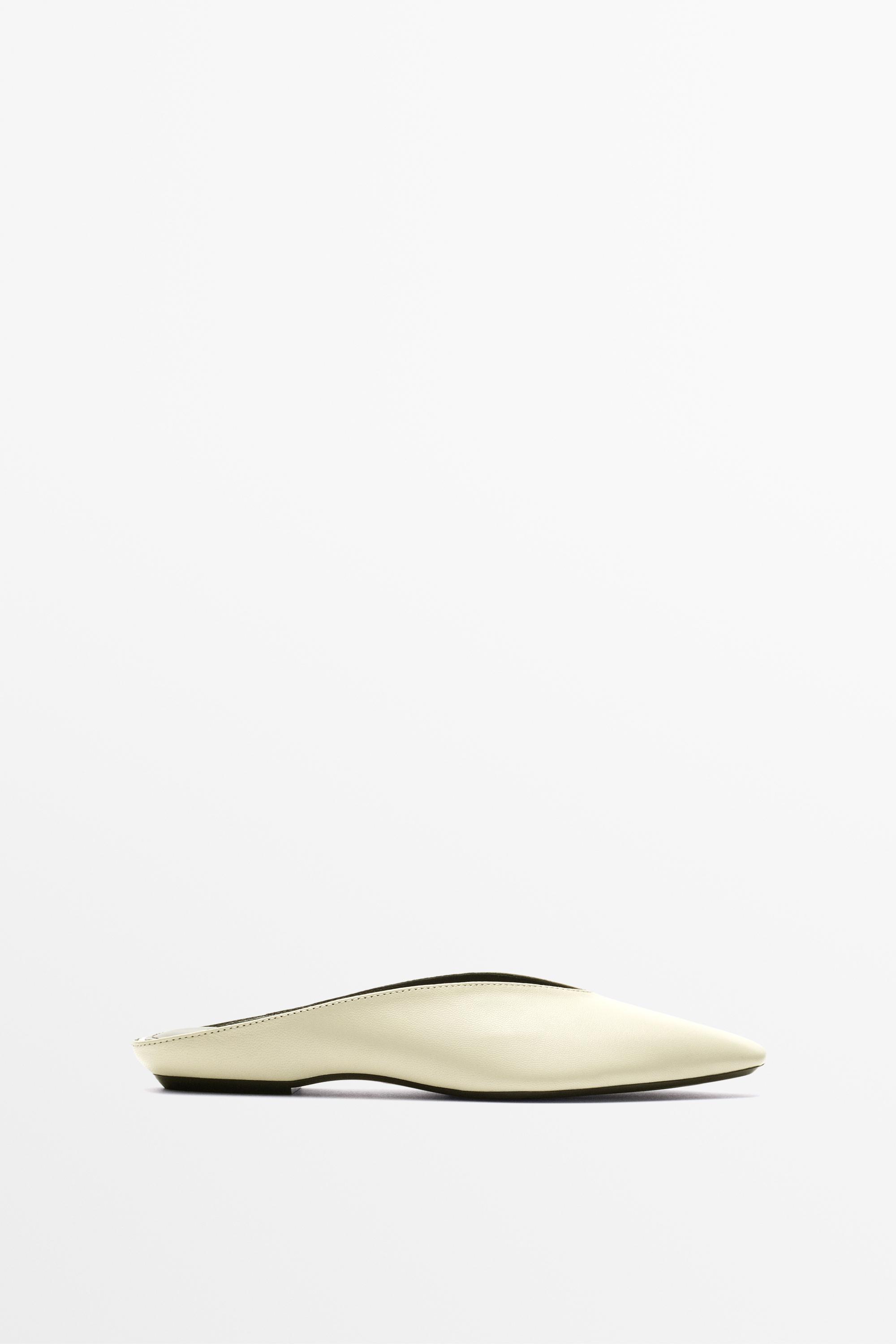 Mules en cuir souple